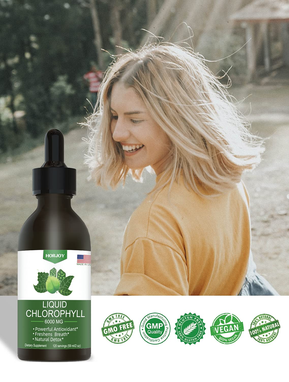 Chlorophyll Liquid Drops - 100% Natural Energy Booster and Immune Support - Internal Deodorant and Detox - Altitude Sickness Relief - Fast Absorption - PrimeBioHealth - canada supplements