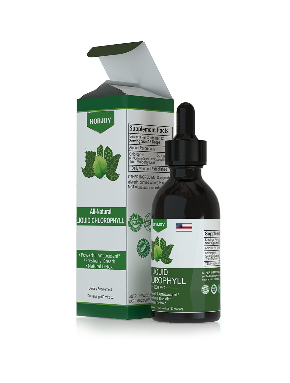 Chlorophyll Liquid Drops - 100% Natural Energy Booster and Immune Support - Internal Deodorant and Detox - Altitude Sickness Relief - Fast Absorption - PrimeBioHealth - canada supplements