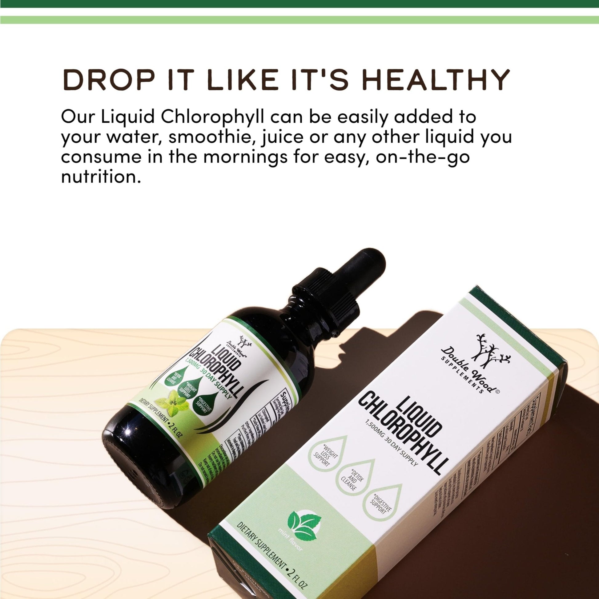 Chlorophyll Liquid Drops - for Digestion, Gut Health, Energy and Detox - Vegan Safe - PrimeBioHealth - canada supplements
