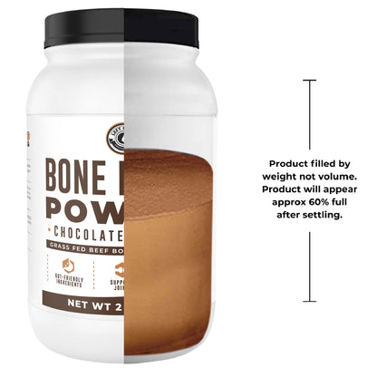 Chocolate Bone Broth Protein Powder - 100% Grass Fed Beef Bone Broth with 16g Protein & 13g Collagen per Serving - Great for Shakes & Hot Chocolate - Keto Friendly Low Carb - PrimeBioHealth - canada supplements