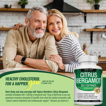 Citrus Bergamot Supplement 1500mg - 25:1 Bergamot Extract to Support Overall Health, Immune System, Potent Antioxidant High Absorption Natural - PrimeBioHealth - canada supplements