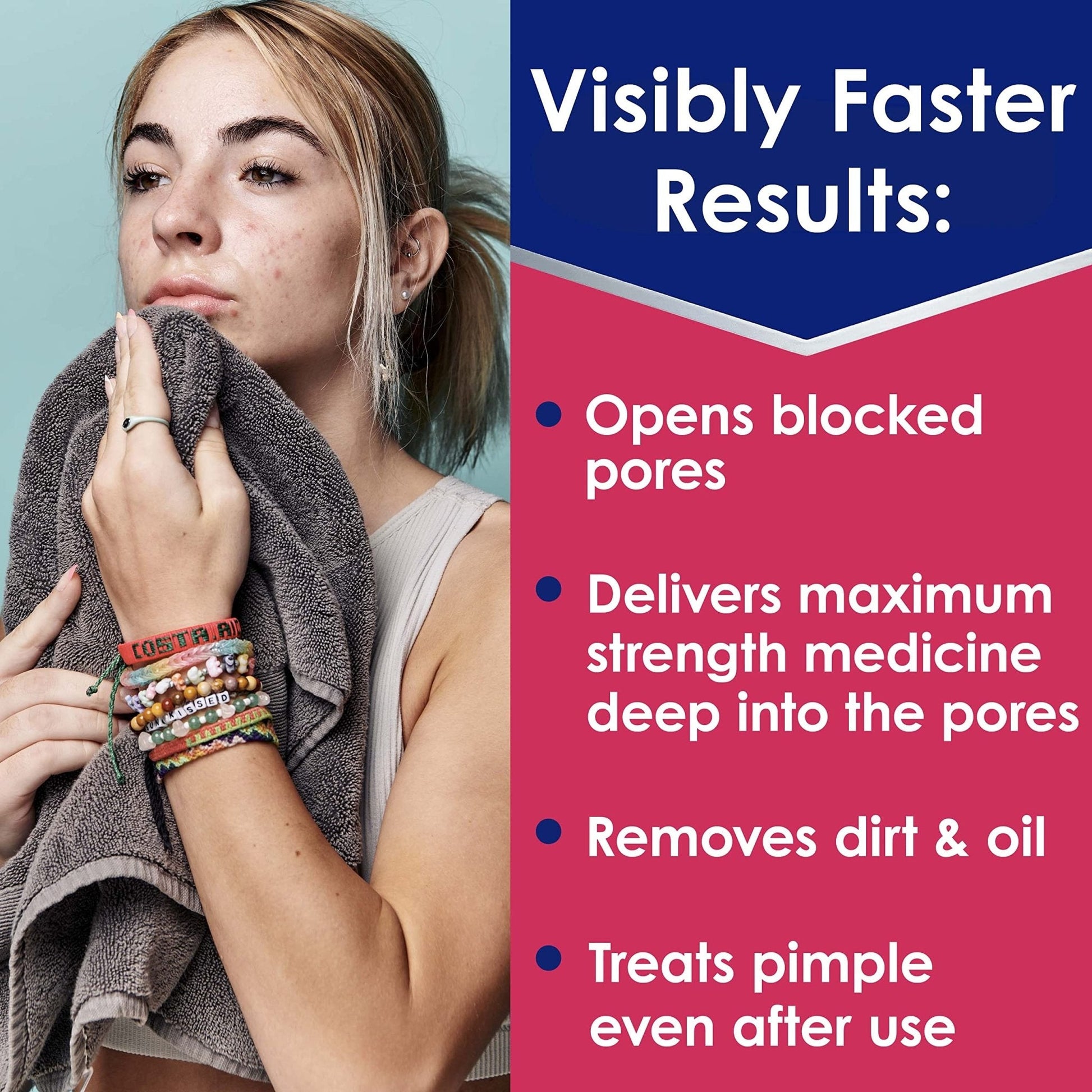 Clearasil Rapid Rescue Deep Treatment Acne Face Pads, Maximum Strenght with 2% Salicylic Acid Acne - PrimeBioHealth - canada supplements