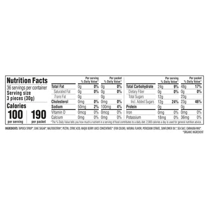 CLIF BLOKS - Mountain Berry Flavor - Energy Chews - Non-GMO - Plant Based - Fast Fuel for Cycling and Running - Quick Carbohydrates and Electrolytes - 2.12 oz. (18 Count) - PrimeBioHealth - canada supplements