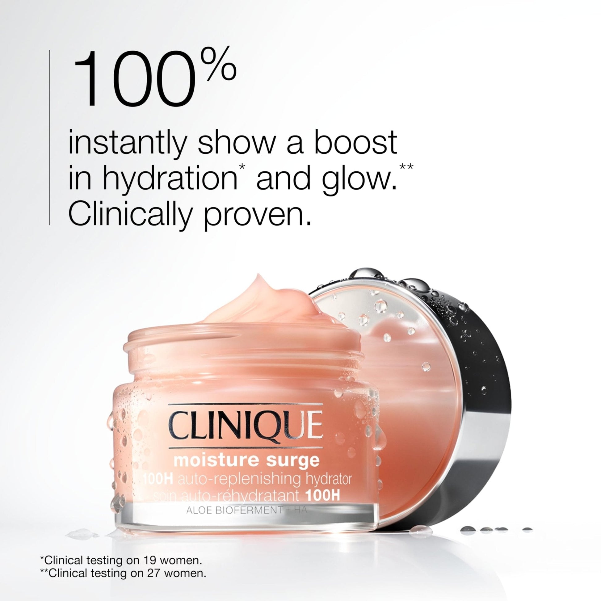 Clinique Moisture Surge 100H Auto-Replenishing Hydrator Oil Free Face Moisturizer | With Hyaluronic Acid, Aloe Bioferment and Vitamins C + E - PrimeBioHealth - canada supplements