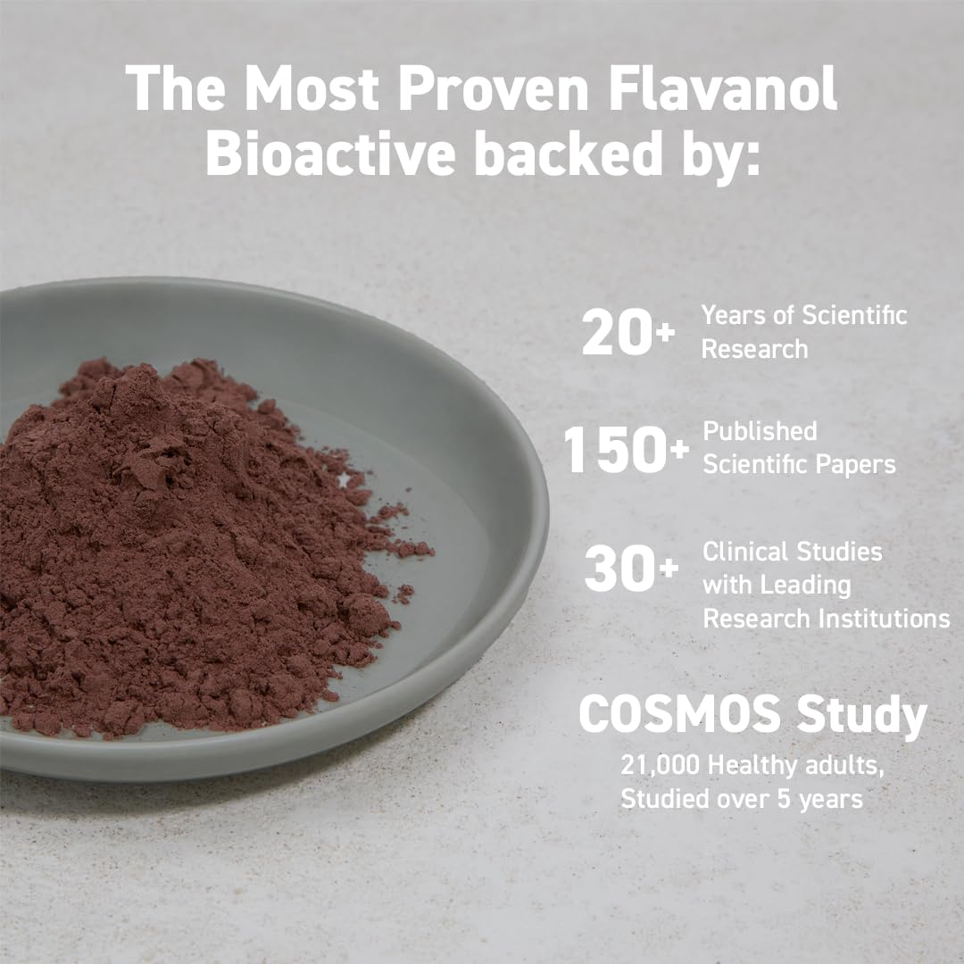 CocoaVia Cocoa Flavanols 500mg – Heart and Brain Support, High Flavanol Cocoa Extract, Boosts Nitric Oxide, Blood Circulation and Memory, Preworkout, Vegan - PrimeBioHealth - canada supplements