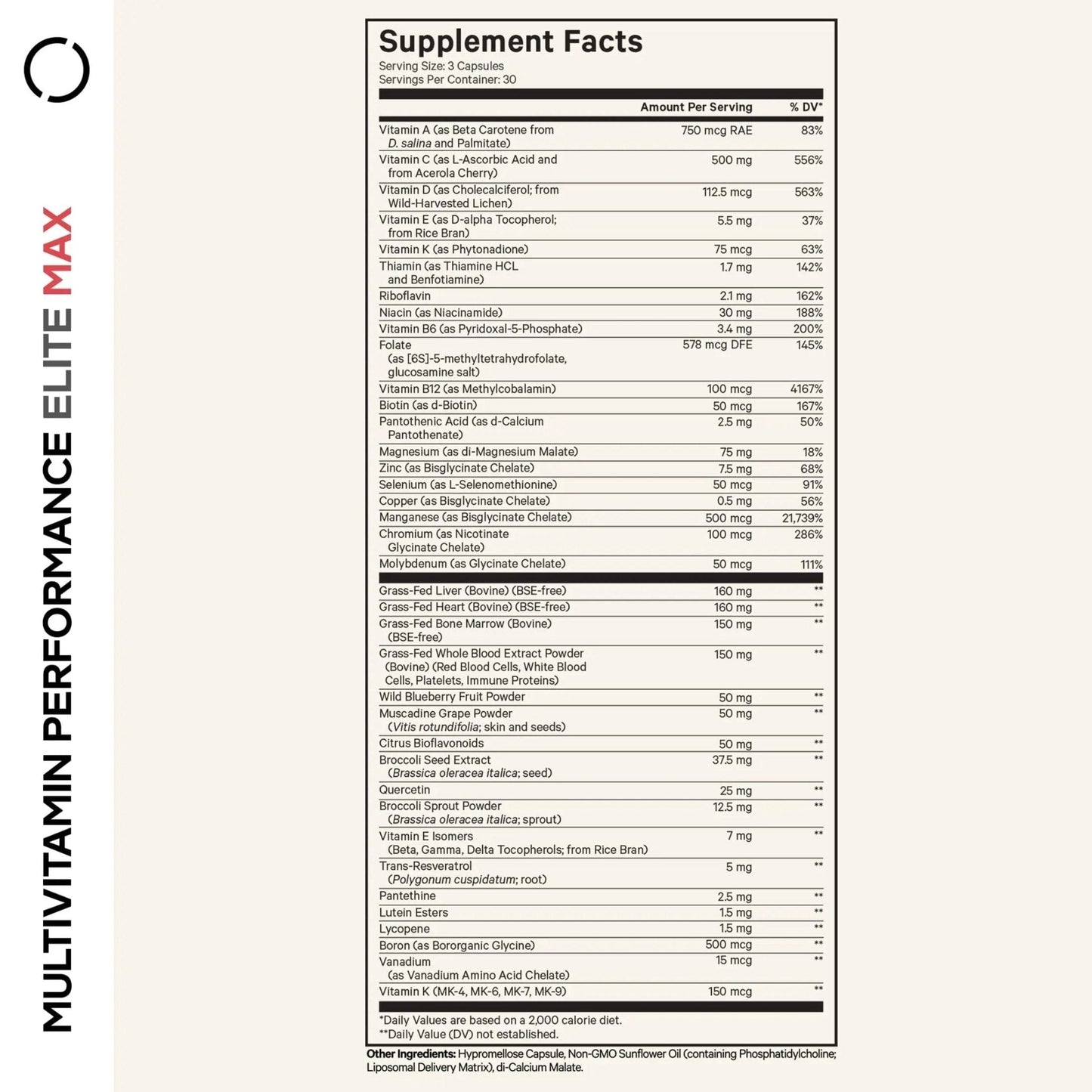 Codeage Multivitamin Performance Elite Max Supplement - Vitamins A, B6, B12, C, D, E, Vitamin K (MK-4, MK-6, MK-7, MK-9), Essential Minerals - PrimeBioHealth - canada supplements