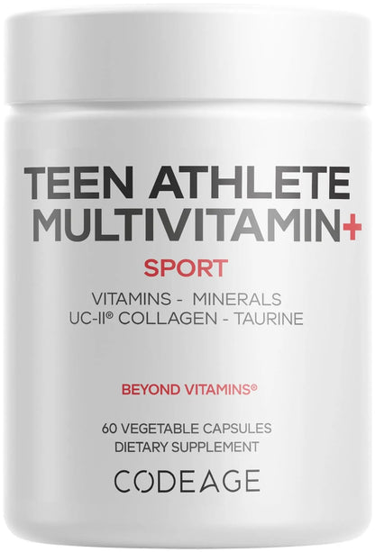 Codeage Teen Athlete Multivitamin+ Sports Supplement - Creatine, Methylated B Vitamins, Taurine, UC-II Collagen - PrimeBioHealth - canada supplements
