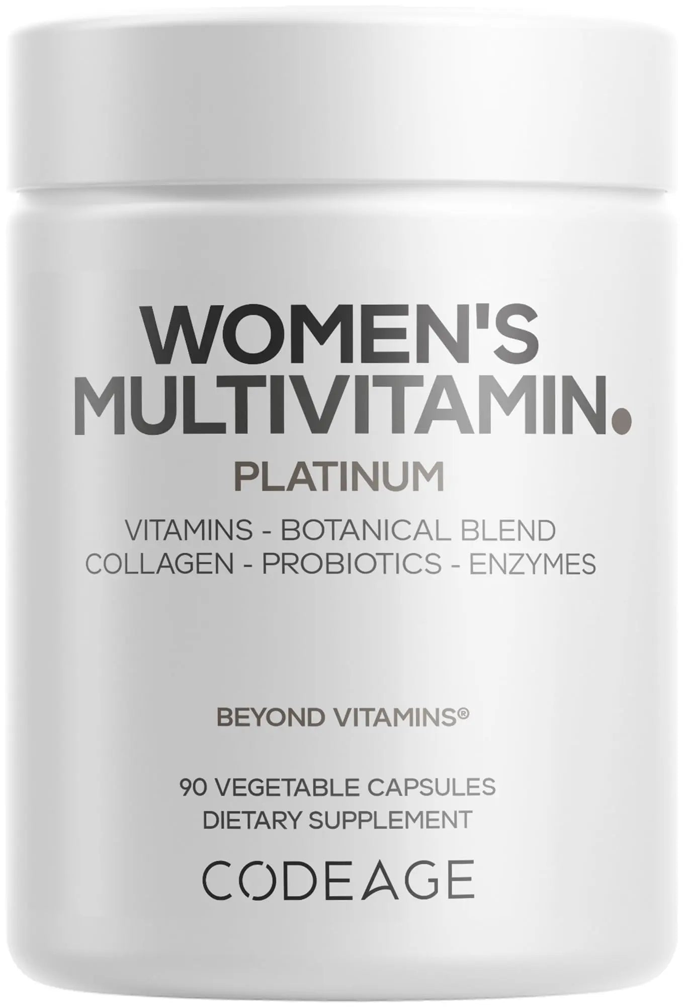 Codeage Women’s Multivitamin Platinum - Vitamins A D3 K1 K2 B12 & Minerals, CoQ10, Skin, Hair & Nails Complex, Collagen, Botanicals, Probiotics - PrimeBioHealth - canada supplements