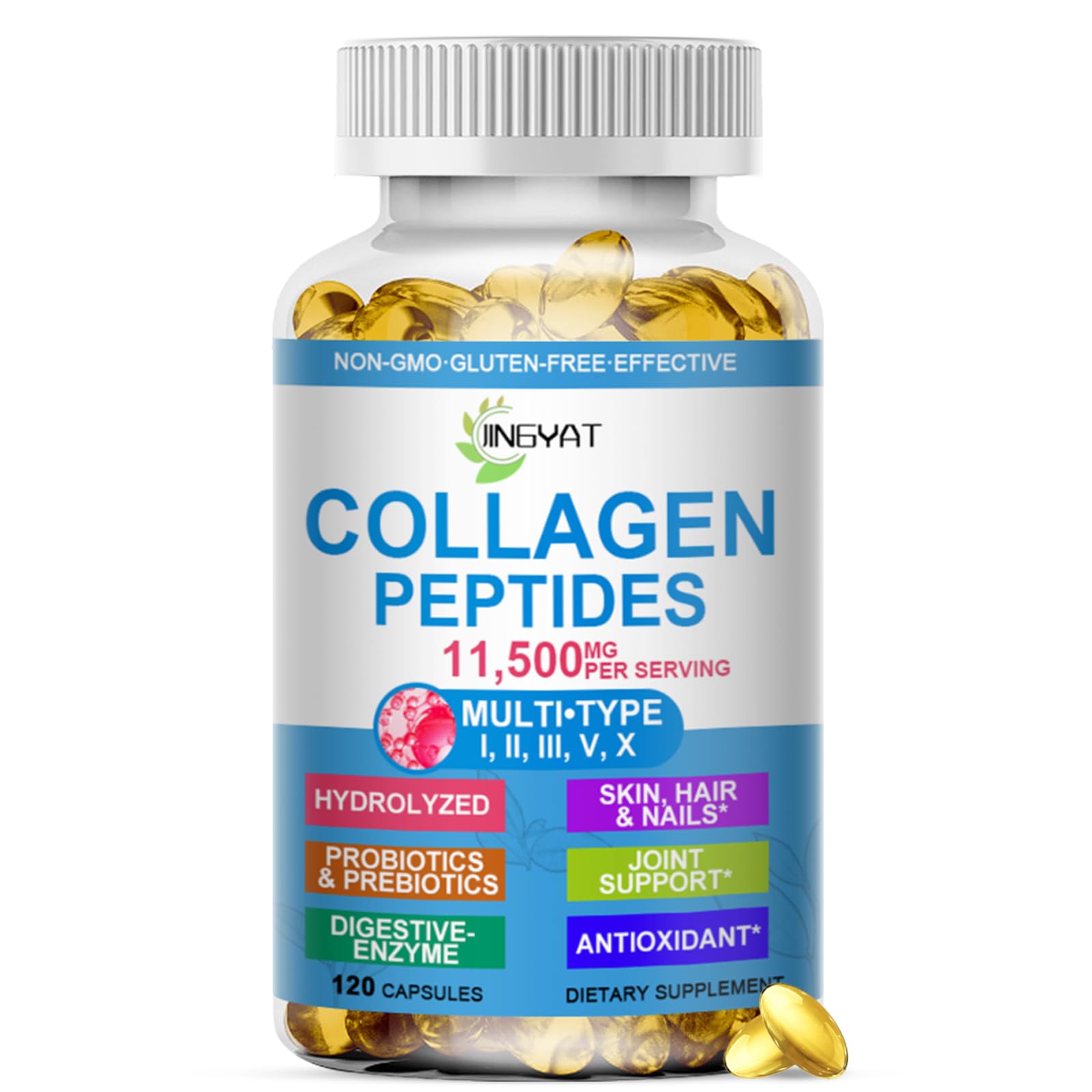 Collagen Peptides Softgels, Multi Collagen Peptide w/ Glucosamine Chondroitin MSM Biotin, Hydrolyzed Collagen Peptides Complex for Women Supports Skin Hair - PrimeBioHealth - canada supplements