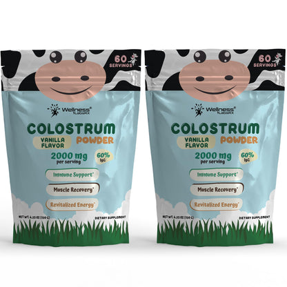 Colostrum Powder 2000mg - Vanilla Flavor, 60% IgG Bovine Colostrum Supplement for Gut Health, Immune Support, Clean Skin, Anti-Aging, Grass-Fed Calostro Bovino Powder, Keto, Gluten-Free - 60 Servings - PrimeBioHealth - canada supplements