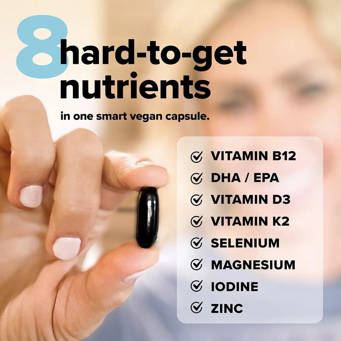 Complement Essential Vegan Multivitamin for Men & Women (60 Servings, 180 Capsules) with Omega-3 DHA & EPA, B12, Vitamin D3 & K2 - PrimeBioHealth - canada supplements