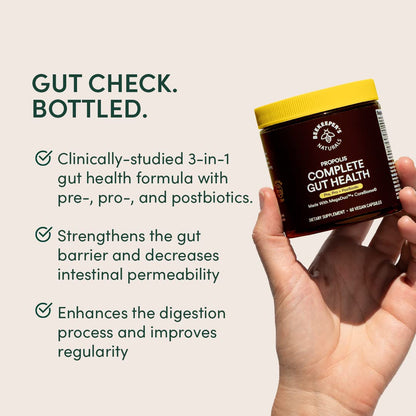 Complete Gut Health by Beekeeper's Naturals, 3-in-1 Prebiotic, Postbiotic, Probiotics for Digestive Health & Bloating Relief for Women & Men - PrimeBioHealth - canada supplements