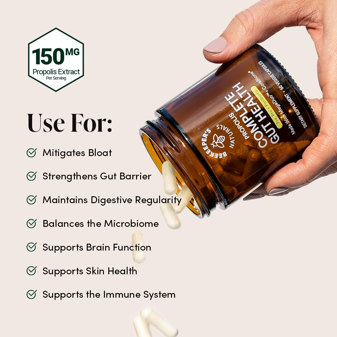 Complete Gut Health by Beekeeper's Naturals, 3-in-1 Prebiotic, Postbiotic, Probiotics for Digestive Health & Bloating Relief for Women & Men - PrimeBioHealth - canada supplements