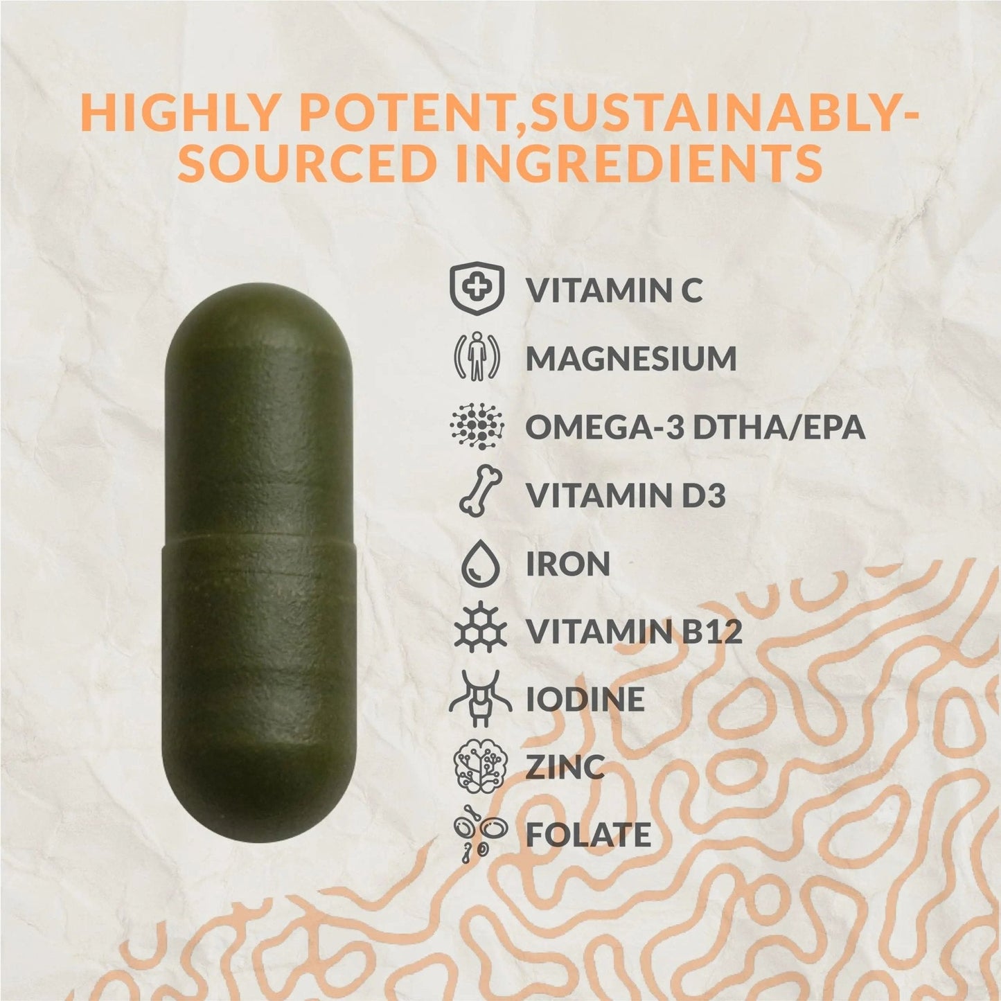 Complete Vegan Multivitamin with Iron, Omega 3, Vitamin D3, Folate, Zinc, Vitamin B12, & More - 100% Sustainable Vegan Vitamins - PrimeBioHealth - canada supplements