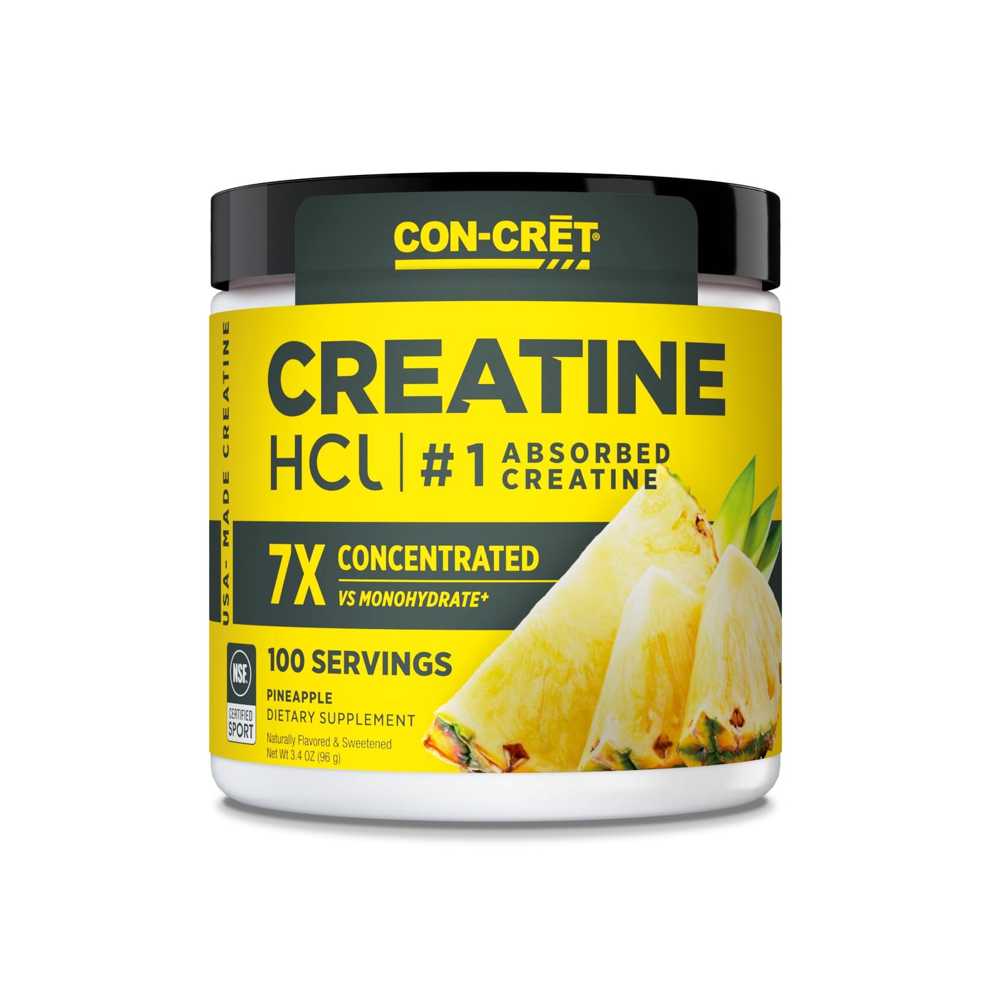 CON-CRET Creatine HCl Powder | Muscle, Cognitive, Cellular Energy Support | No Bloating or Cramps | USA Made & NSF Certified - PrimeBioHealth - canada supplements