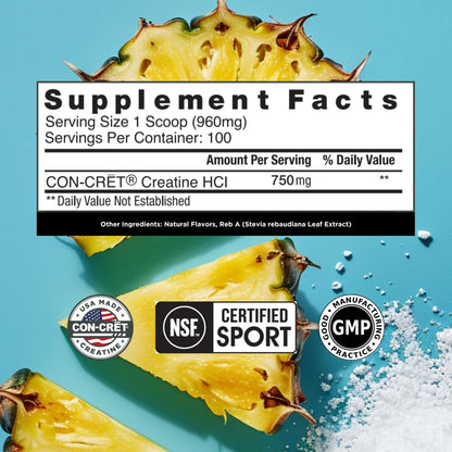 CON-CRET Creatine HCl Powder | Muscle, Cognitive, Cellular Energy Support | No Bloating or Cramps | USA Made & NSF Certified - PrimeBioHealth - canada supplements