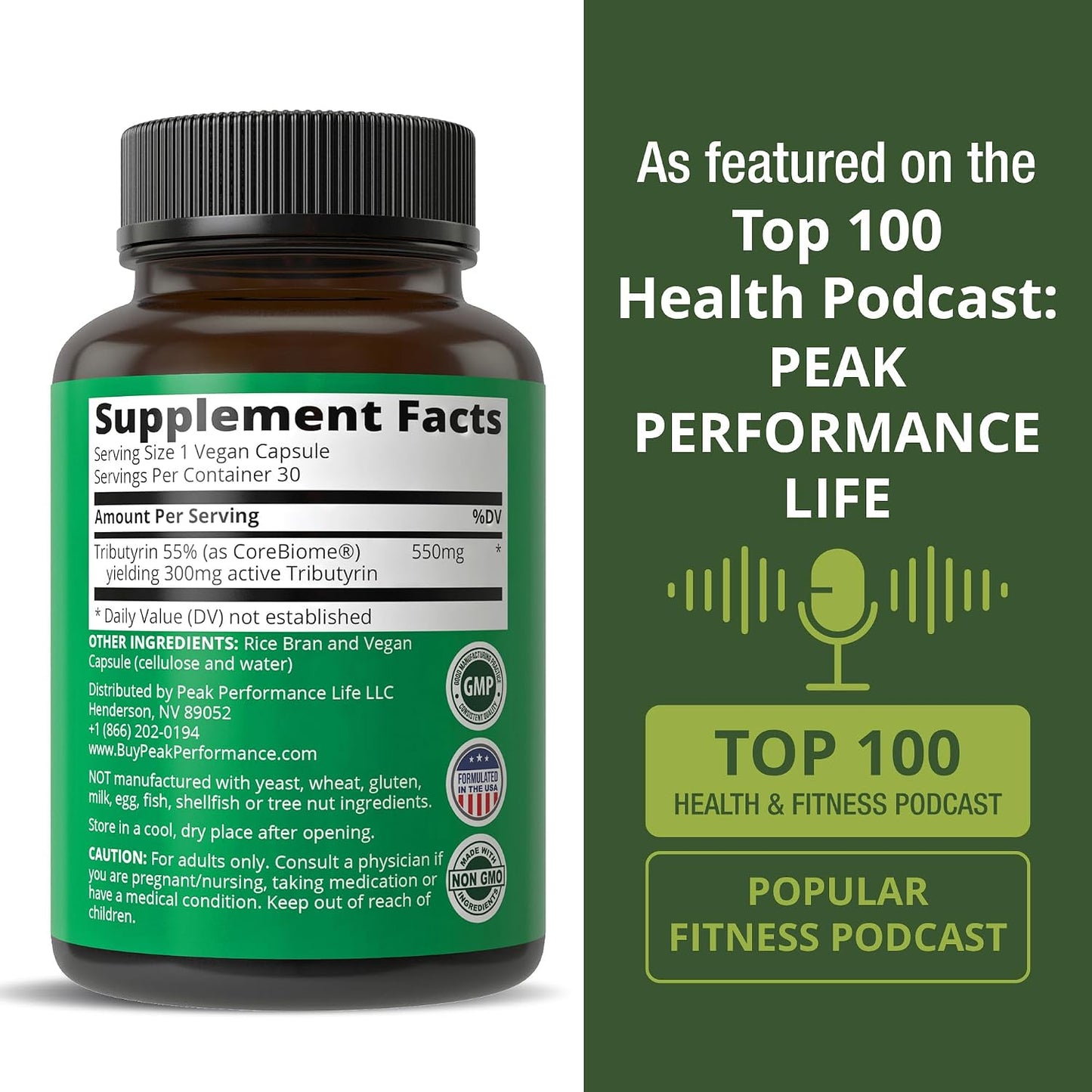 CoreBiome Tributyrin Postbiotic Supplement Clinically Tested for Gut Health. More Effective Than Sodium Butyrate Capsules. High Bioavailability Post Biotics for Digestive, Leaky Gut, Colon, Microbiome - PrimeBioHealth - canada supplements