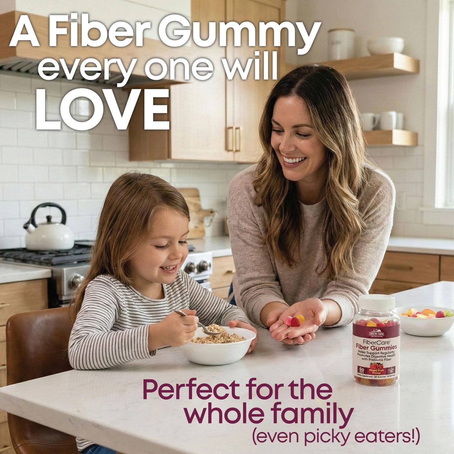Country Farms Fiber Care Prebiotic Gummies, 6g of Fiber Per Serving, FOS from Beets, Digestive Health, Supports Regularity, Mixed Fruit Flavor - PrimeBioHealth - canada supplements