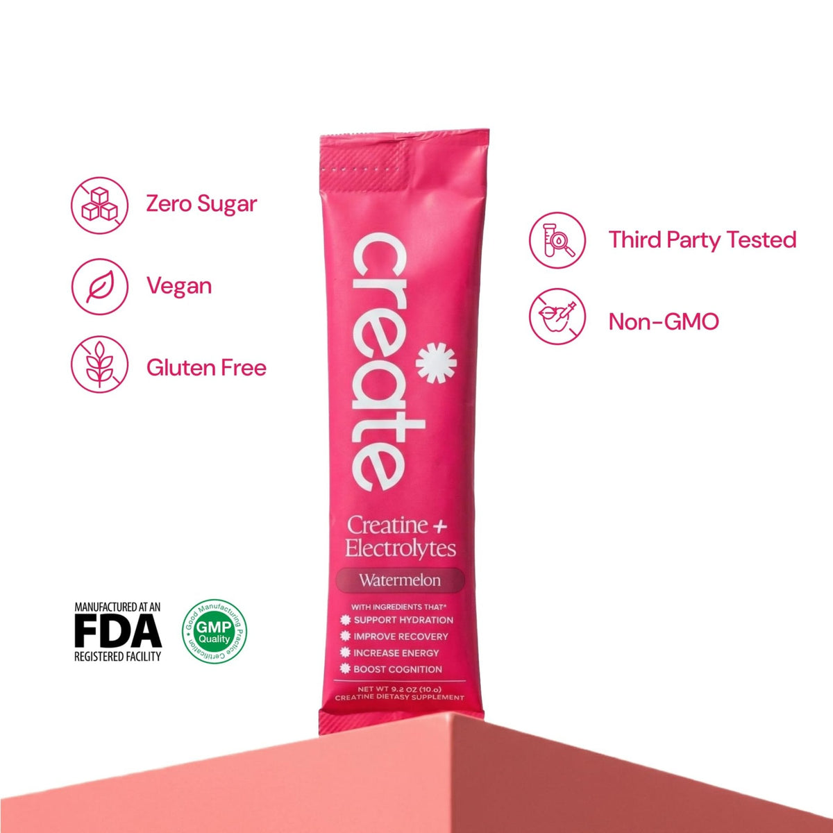 Create Creatine + Electrolytes Mix - Creatine Monohydrate Stick Packs, Supports Energy - PrimeBioHealth - canada supplements