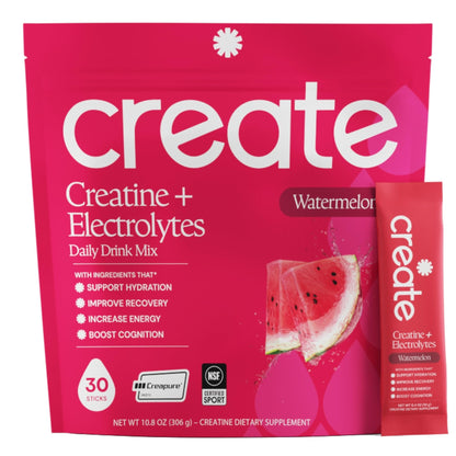 Create Creatine + Electrolytes Mix - Creatine Monohydrate Stick Packs, Supports Energy - PrimeBioHealth - canada supplements