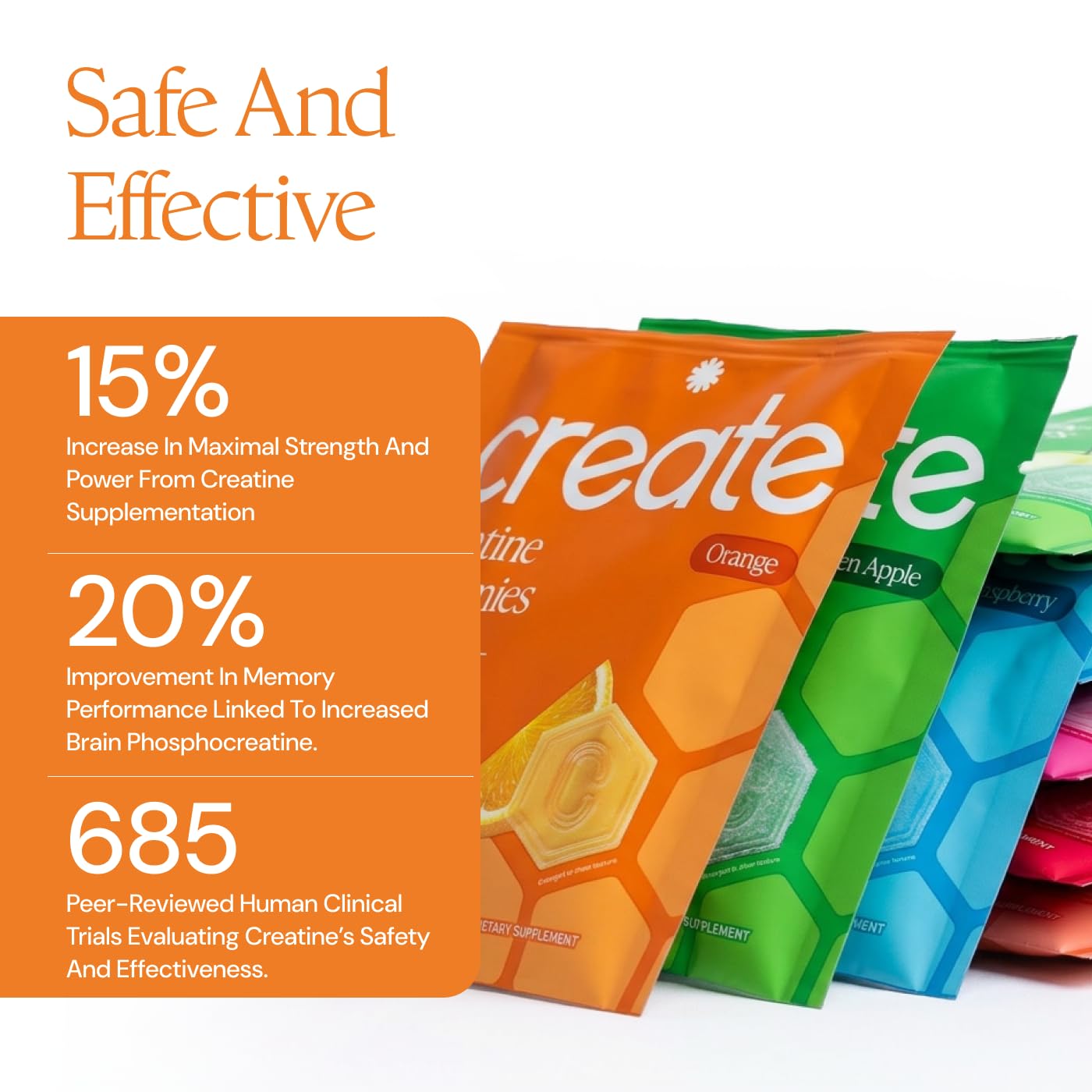 Create Creatine Gummies for Men & Women – NSF Certified, Made with Creapure Creatine Monohydrate, Great Tasting, Anti-Melting Formula, 30ct Standup Pouch, 90 Gummies (Variety Pack) - PrimeBioHealth - canada supplements