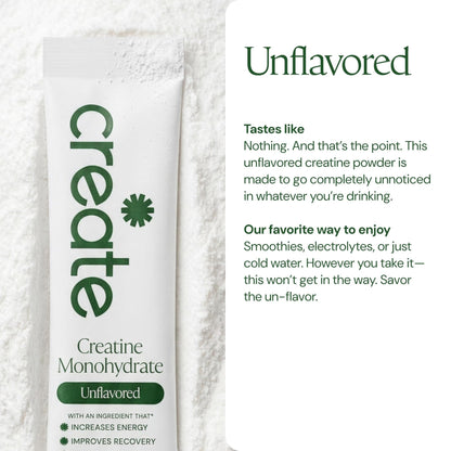 Create Creatine Monohydrate Powder - Creatine Travel Packets, Made with Creapure, 3rd Party Tested & NSF Certified for Sport, 30 Stick Packs, Unflavored - PrimeBioHealth - canada supplements