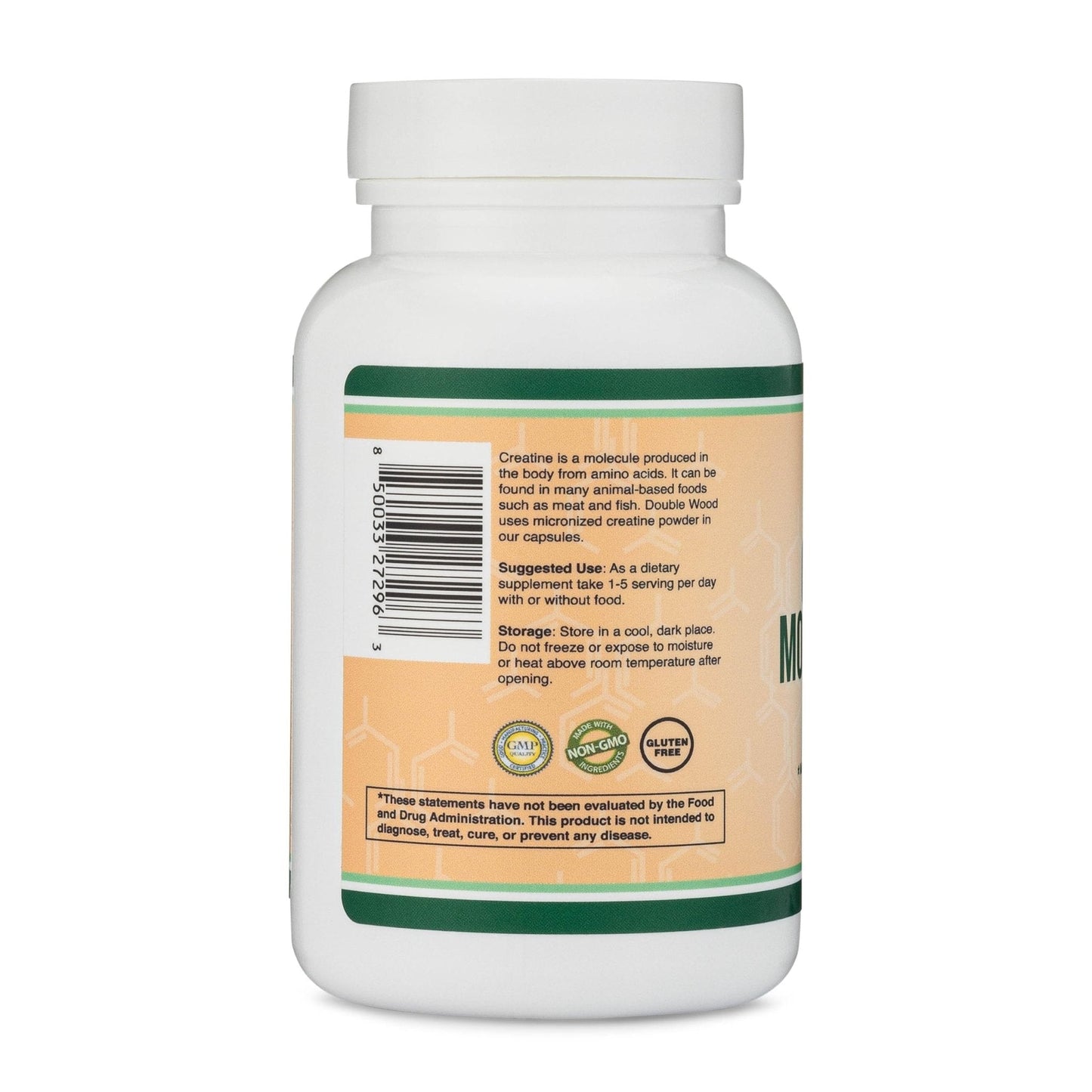 Creatine Monohydrate Capsules - 1g per Serving, 120 Count - No Fillers, Vegan Safe, Non-GMO, Gluten Free by Double Wood (Pack of 2) - PrimeBioHealth - canada supplements