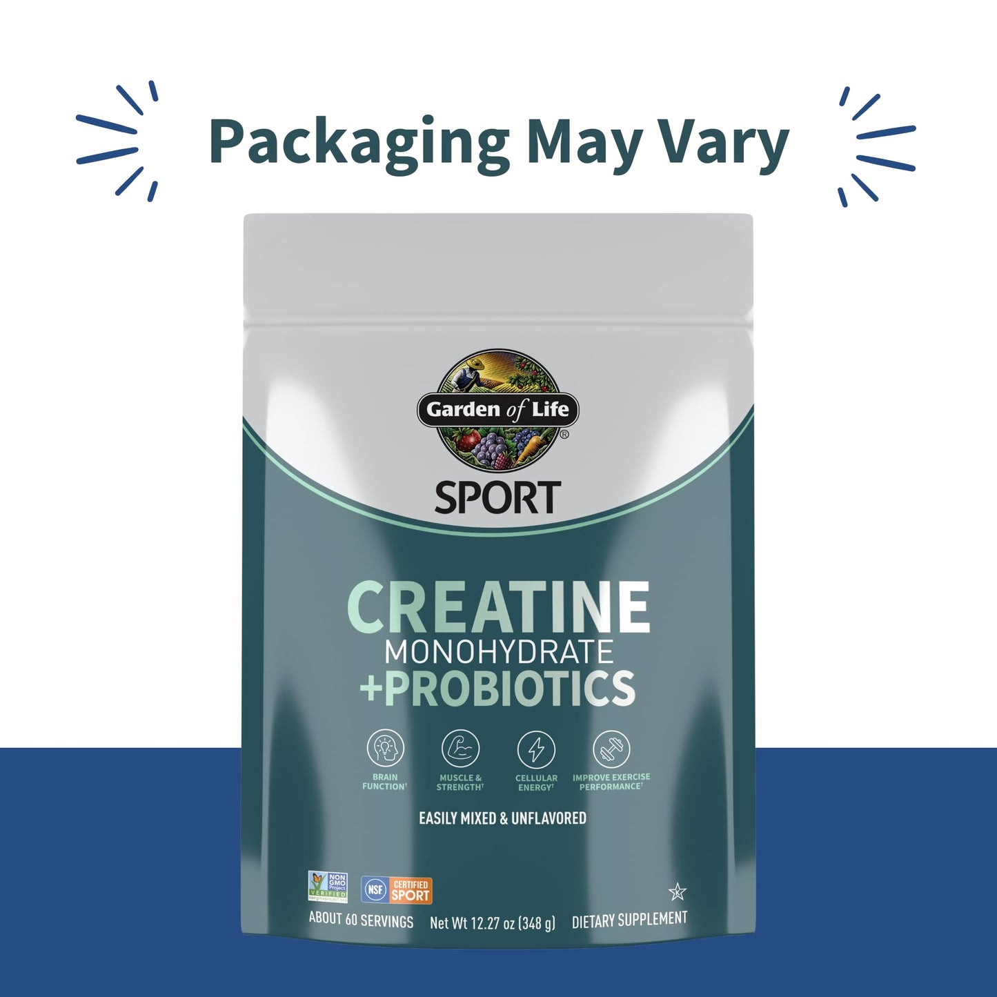 Creatine Monohydrate Powder for Women and Men by Garden of Life, Micronized Pre Workout with Probiotics for Muscle, Strength, Performance, Sport Amino Energy, - PrimeBioHealth - canada supplements