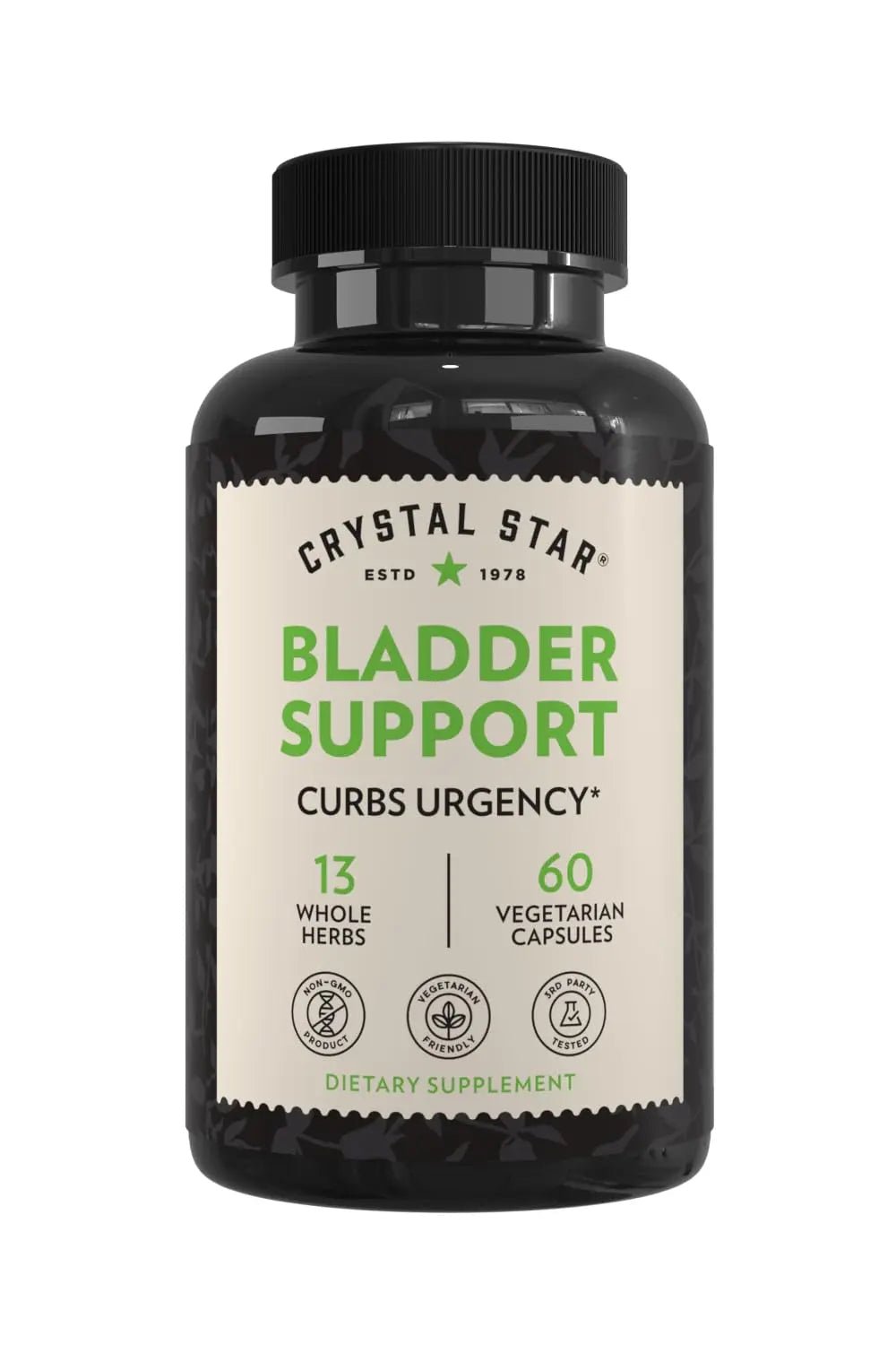 Crystal Star Bladder Support (60 Capsules) – Herbal Supplement for Healthy Bladder Function - Cranberry, Dandelion & Fenugreek - Helps Overactive Bladder and Incontinence - Non-GMO - PrimeBioHealth - canada supplements