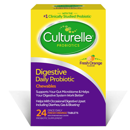 Culturelle Digestive Health Daily Probiotic Chewables, Probiotic For Men and Women, Most Clinically Studied Probiotic Strain, 10 Billion CFUs - PrimeBioHealth - canada supplements
