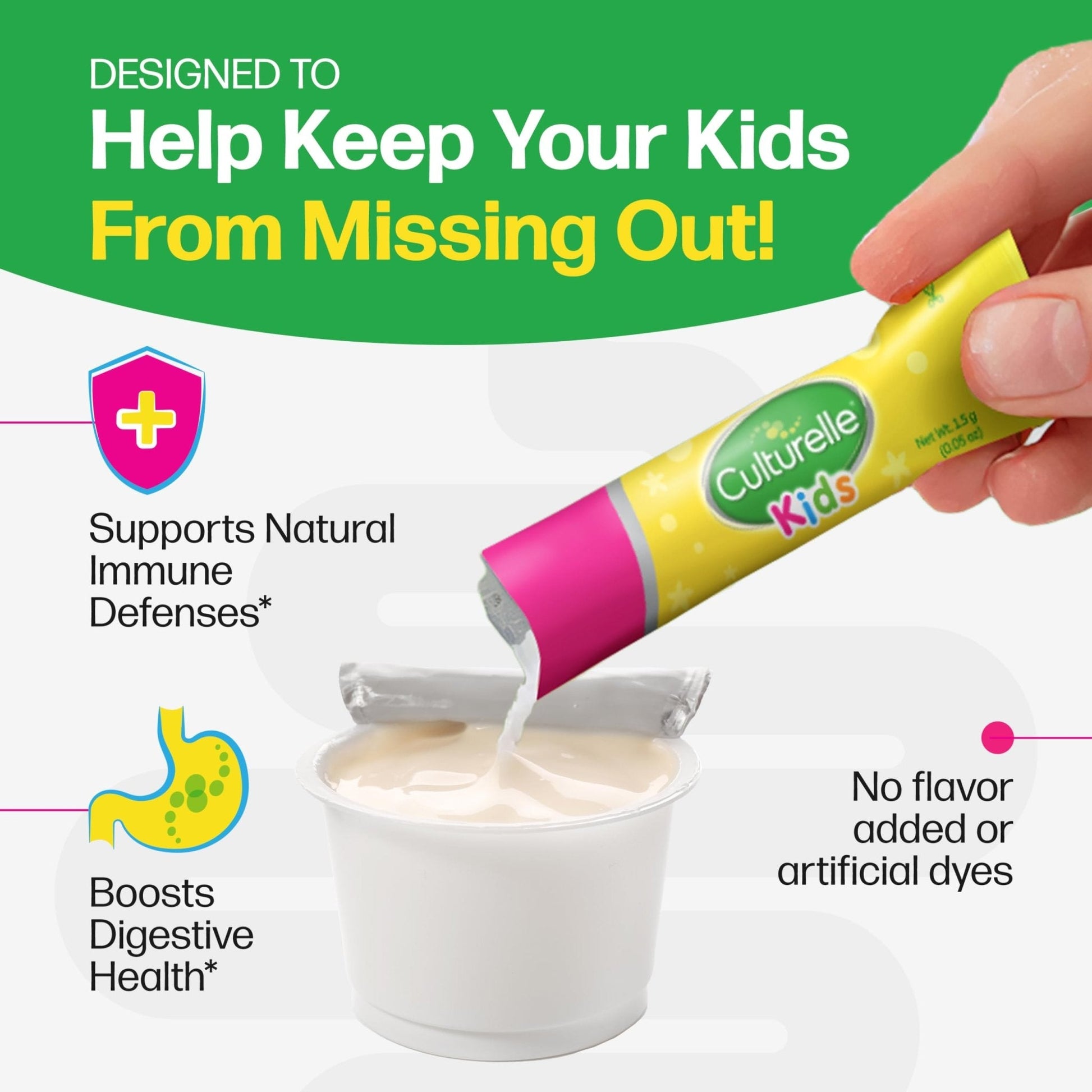 Culturelle Kids Daily Probiotic Packets for Kids, (Ages 3+) - 50 Count – From the 1 Pediatrician-Recommended Brand – Flavorless Daily Probiotics - PrimeBioHealth - canada supplements
