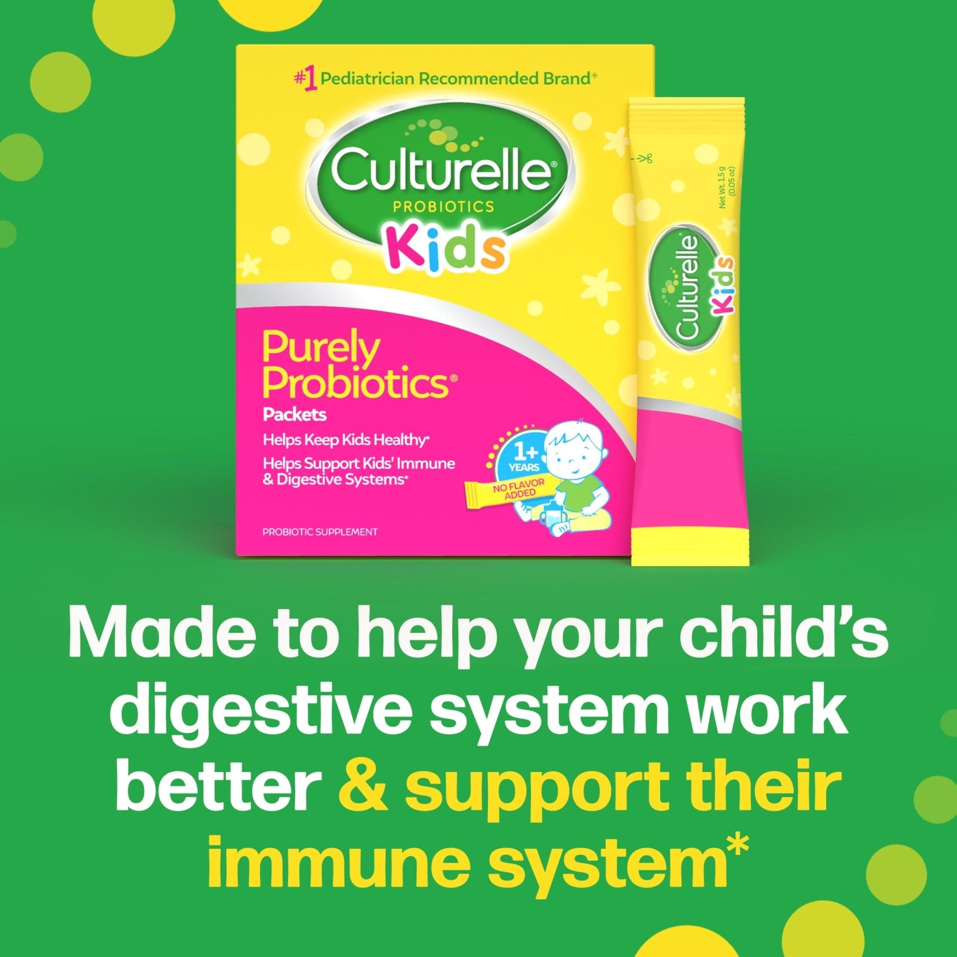Culturelle Kids Daily Probiotic Packets for Kids, (Ages 3+) - 50 Count – From the 1 Pediatrician-Recommended Brand – Flavorless Daily Probiotics - PrimeBioHealth - canada supplements