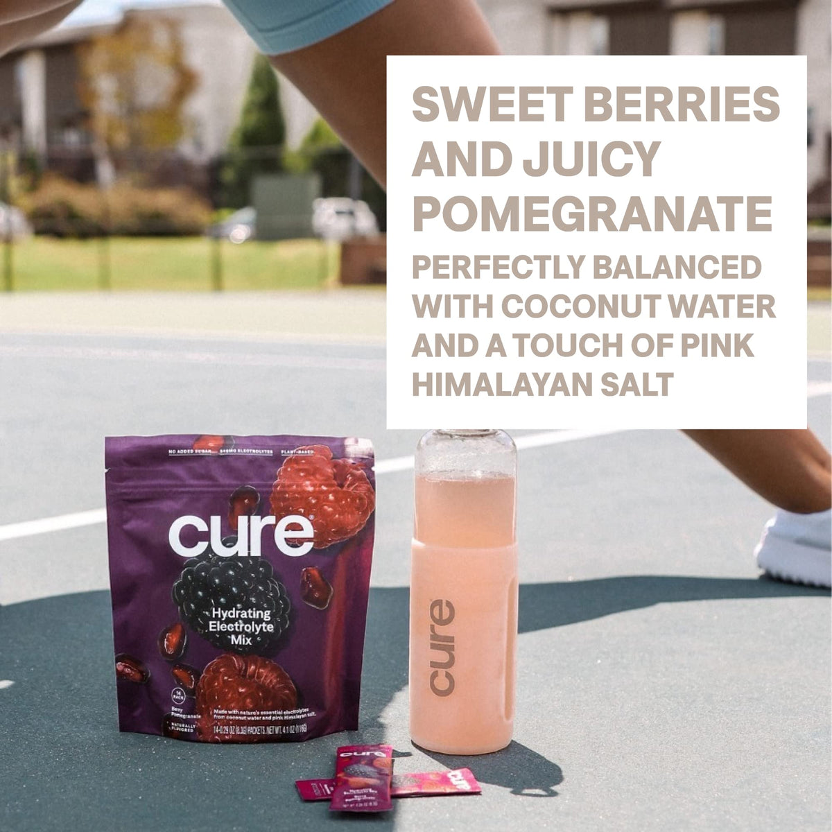 Cure Hydration | Plant-Based Electrolyte Drink Mix | No Added Sugar | FSA-HSA | Dehydration Relief Powder Made with Coconut Water | Non-GMO | Vegan - PrimeBioHealth - canada supplements