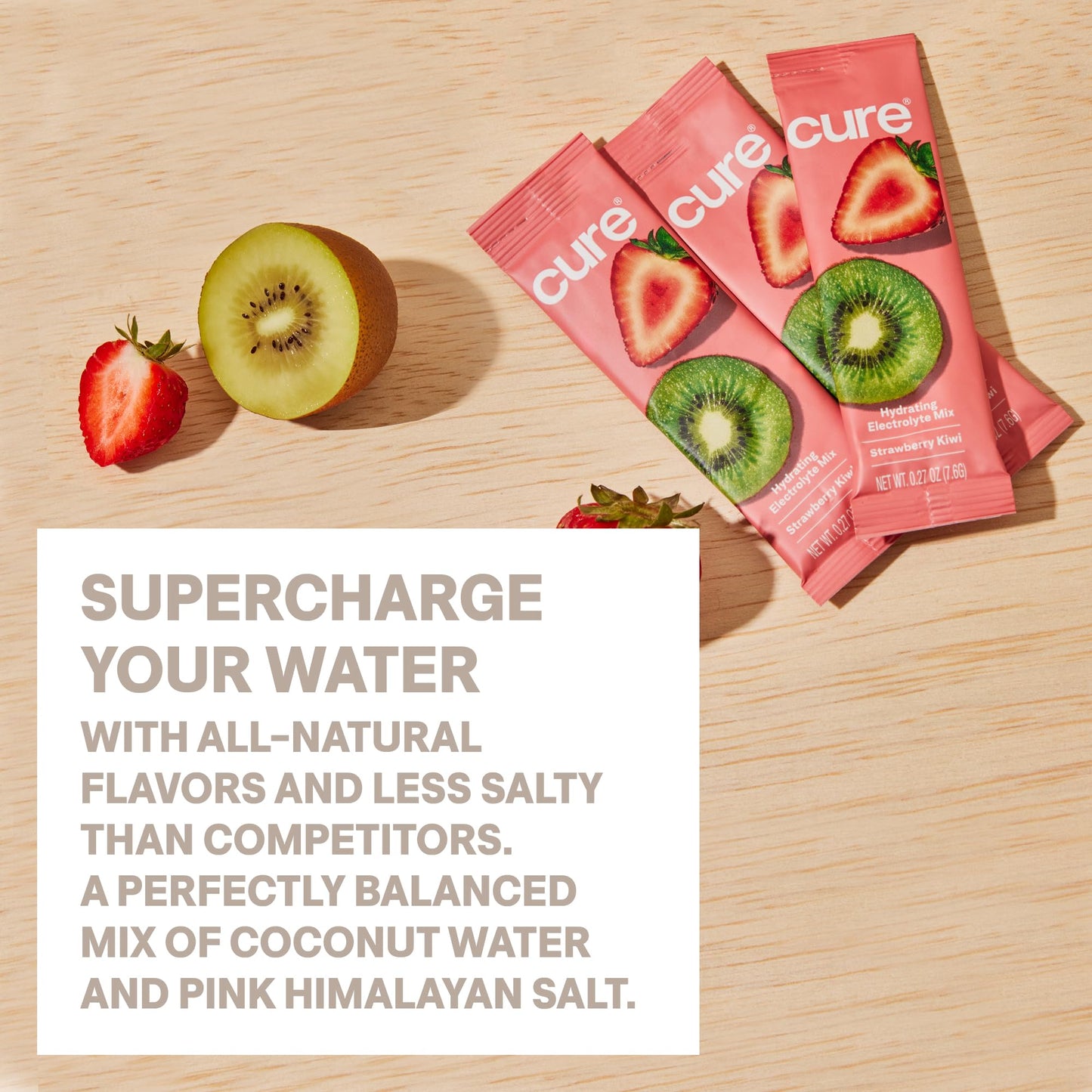Cure Hydration | Plant-Based Electrolyte Drink Mix | No Added Sugar | FSA-HSA | Dehydration Relief Powder Made with Coconut Water | Non-GMO | Vegan | Pouch of 14 Packets - Blood Orange - PrimeBioHealth - canada supplements