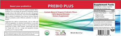 Cutting Edge Cultures Prebio Plus Prebiotic Fiber Powder Best Custom Blend of Organic Prebiotic Fibers Dietary Supplement 8 oz - PrimeBioHealth - canada supplements