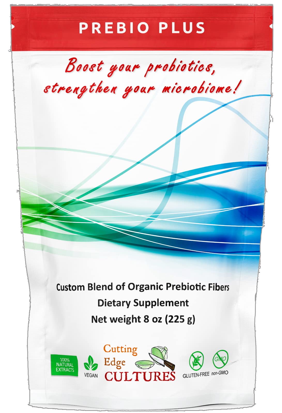 Cutting Edge Cultures Prebio Plus Prebiotic Fiber Powder Best Custom Blend of Organic Prebiotic Fibers Dietary Supplement 8 oz - PrimeBioHealth - canada supplements