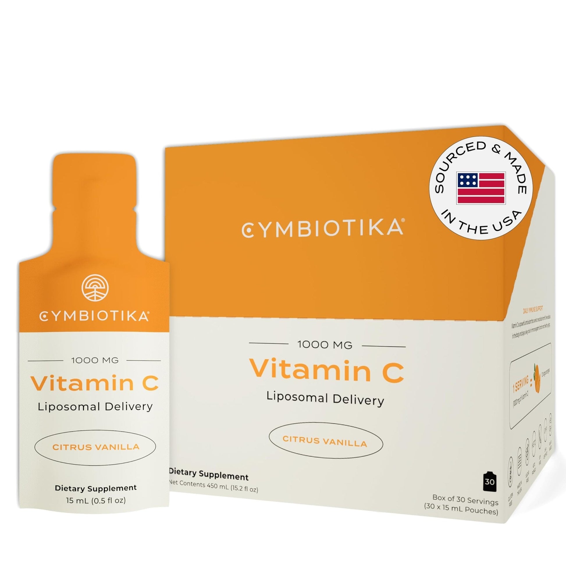 CYMBIOTIKA Vitamin C Individual Packets, Liposomal Delivery, Supplement for Immune Support, Collagen Boost, & Healthy Aging - PrimeBioHealth - canada supplements