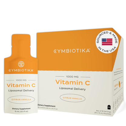 CYMBIOTIKA Vitamin C Individual Packets, Liposomal Delivery, Supplement for Immune Support, Collagen Boost, & Healthy Aging - PrimeBioHealth - canada supplements