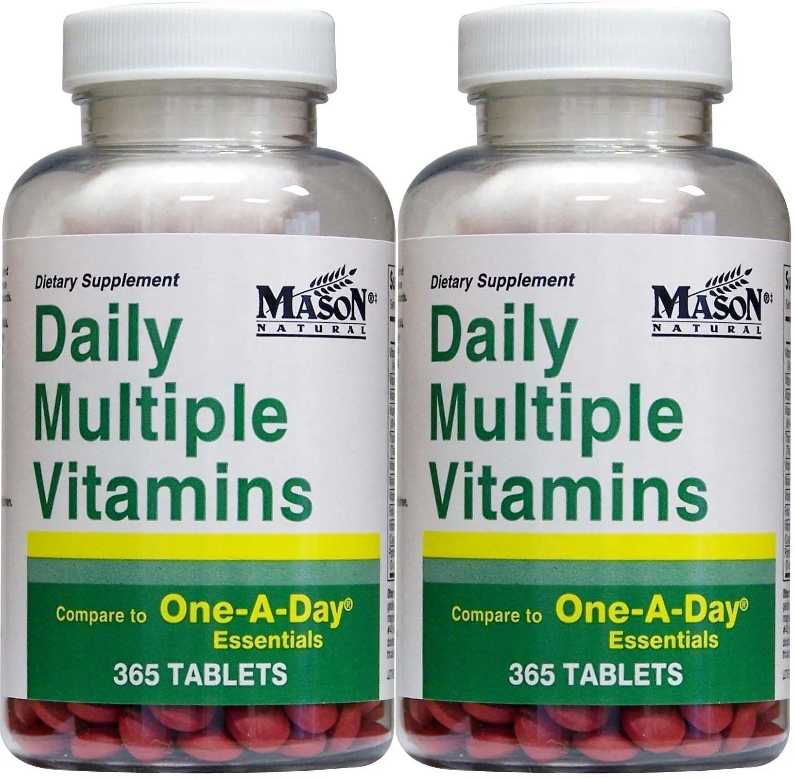 Daily Multiple Vitamins Compare to One A Day Essentials Multivitamin Multimineral Supplement 365 Tablets per Bottle Pack of 2 Total 730 Tablets - PrimeBioHealth - canada supplements