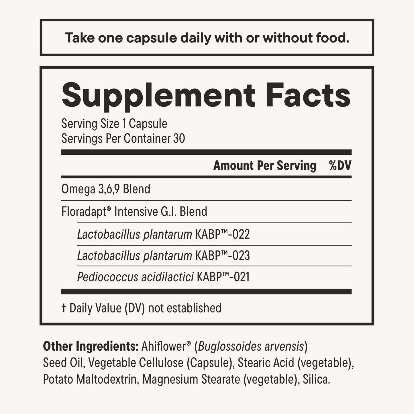 Daily Nouri Digestive Support Probiotics for Women & Men | Bloating & Gas Relief | 3 Clinically Studied Strains + Omega | 30-Day Supply - PrimeBioHealth - canada supplements