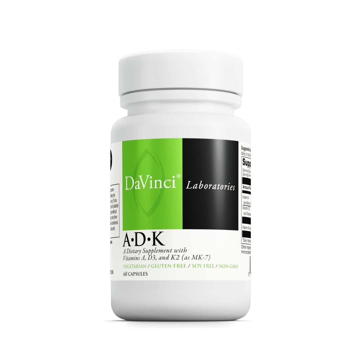 DAVINCI Labs ADK - Helps Support Bone, Heart & Immune Health - Dietary Supplement with Vitamins A, D3 & K2 (as MK-7) - Vegetarian - PrimeBioHealth - canada supplements