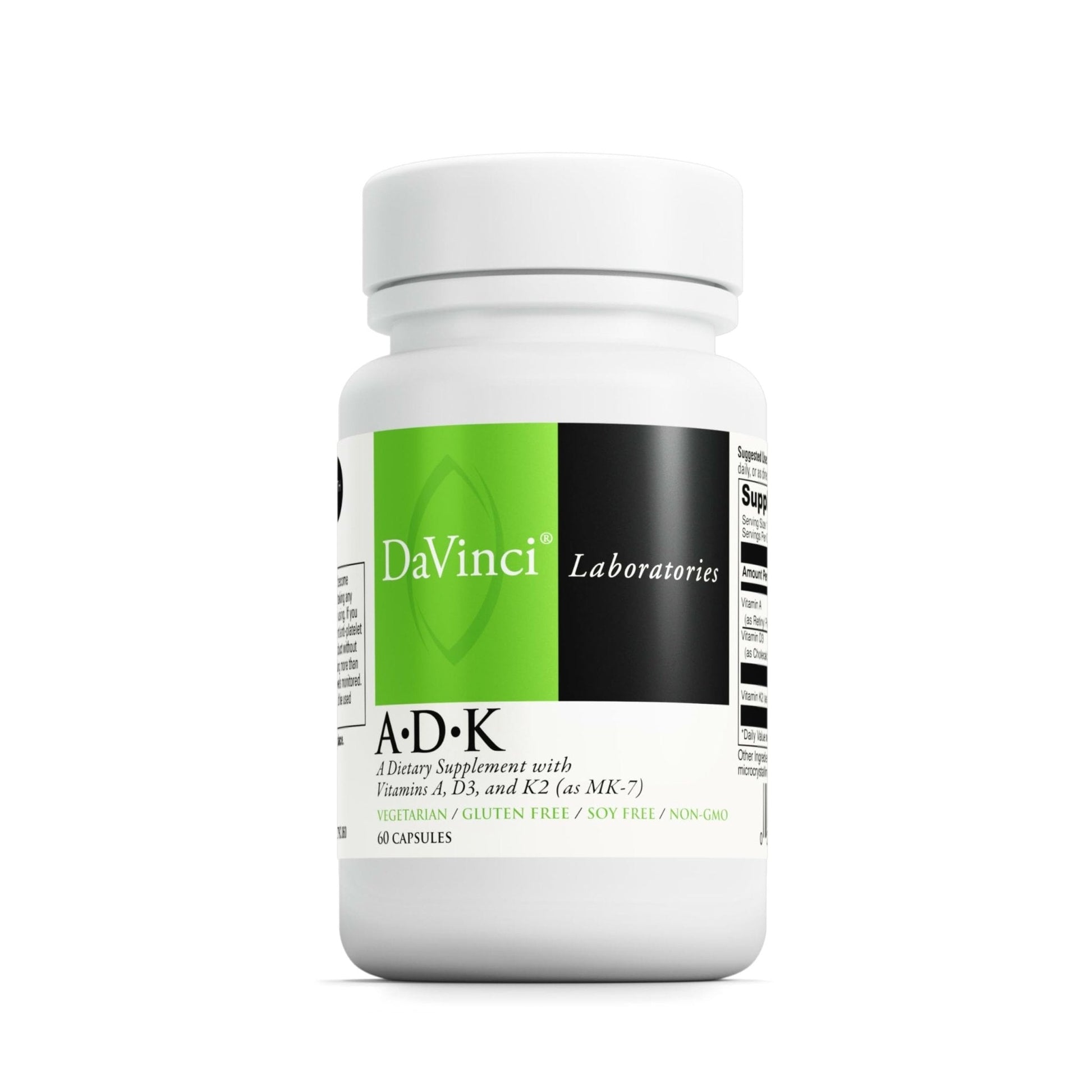 DAVINCI Labs ADK - Helps Support Bone, Heart & Immune Health - Dietary Supplement with Vitamins A, D3 & K2 (as MK-7) - Vegetarian - PrimeBioHealth - canada supplements