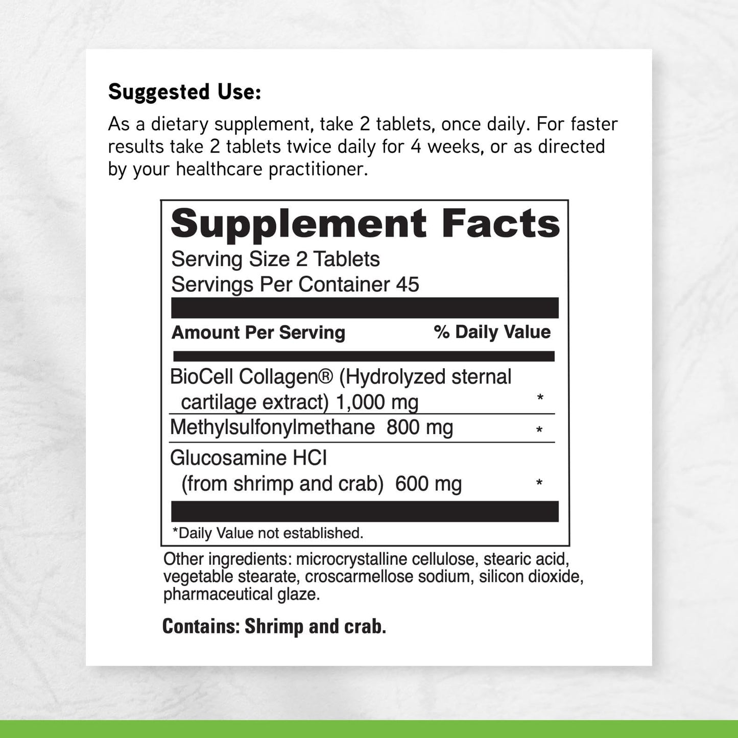 DAVINCI Labs Natures Collagen - BioCell Collagen Supplement with MSM & Glucosamine - Helps to Support Joint Health, Skin Health & Connective Tissues - PrimeBioHealth - canada supplements