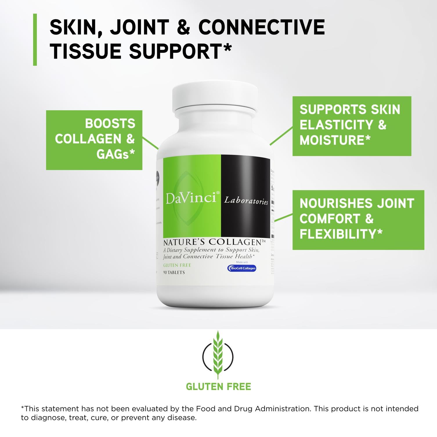 DAVINCI Labs Natures Collagen - BioCell Collagen Supplement with MSM & Glucosamine - Helps to Support Joint Health, Skin Health & Connective Tissues - PrimeBioHealth - canada supplements
