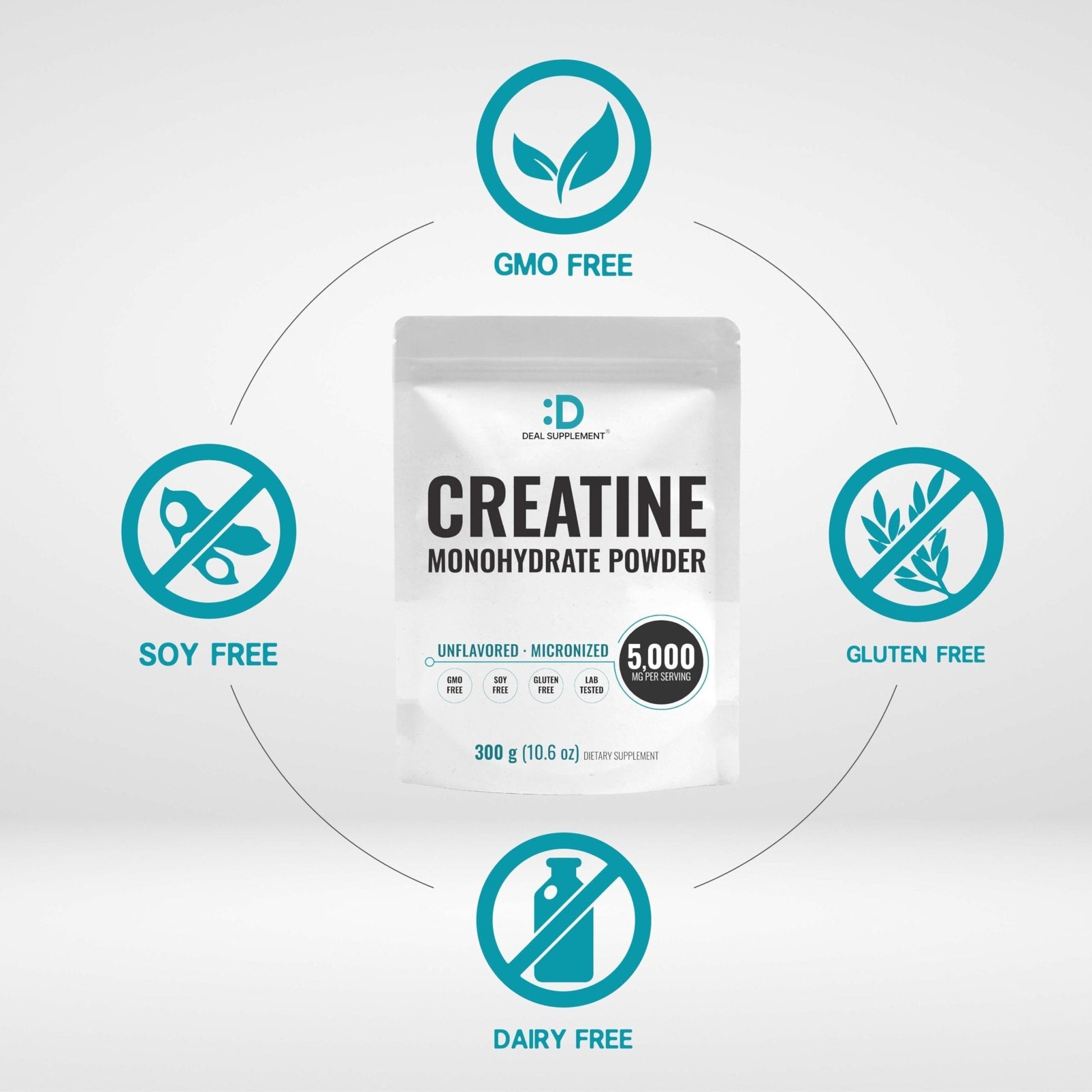 DEAL SUPPLEMENT Instant Creatine Monohydrate Powder, 5g Per Serving – 60 Servings | Micronized, Unflavored, Fast Absorbing Formula - PrimeBioHealth - canada supplements
