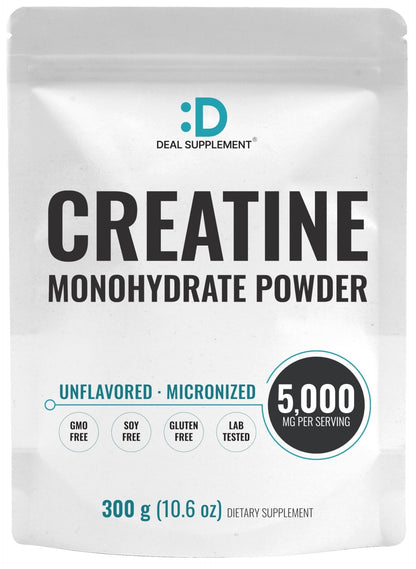 DEAL SUPPLEMENT Instant Creatine Monohydrate Powder, 5g Per Serving – 60 Servings | Micronized, Unflavored, Fast Absorbing Formula - PrimeBioHealth - canada supplements