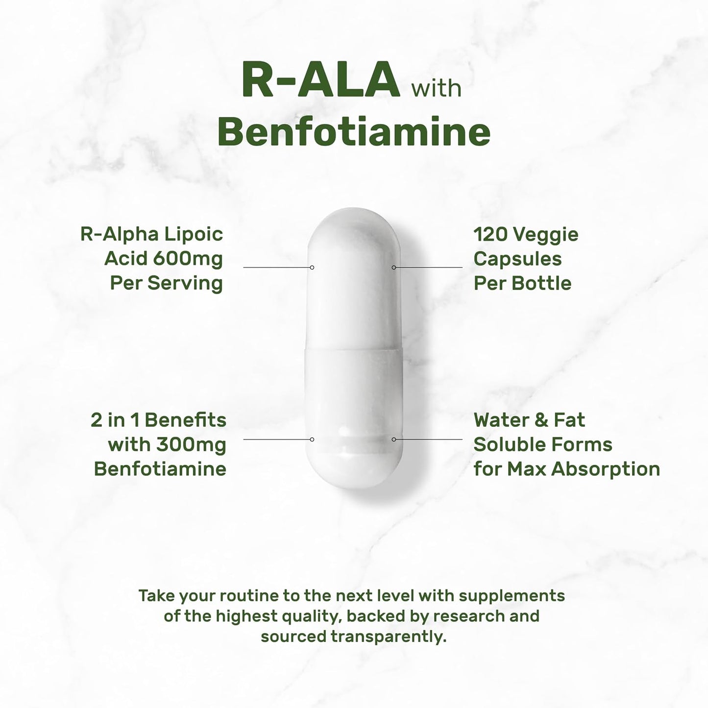 DEAL SUPPLEMENT R Alpha Lipoic Acid 600mg with Benfotiamine 300mg Per Serving, 120 Veggie Capsules – 200mg R-ALA Per Capsule – Antioxidant Supplement for Energy & Nervous System Support - PrimeBioHealth - canada supplements