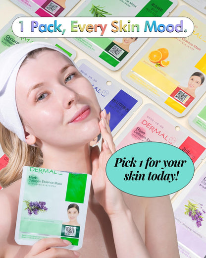 DERMAL 24 Combo Pack Made in Korea Facial Mask – 20+ Years of K-Beauty Experience, - PrimeBioHealth - canada supplements