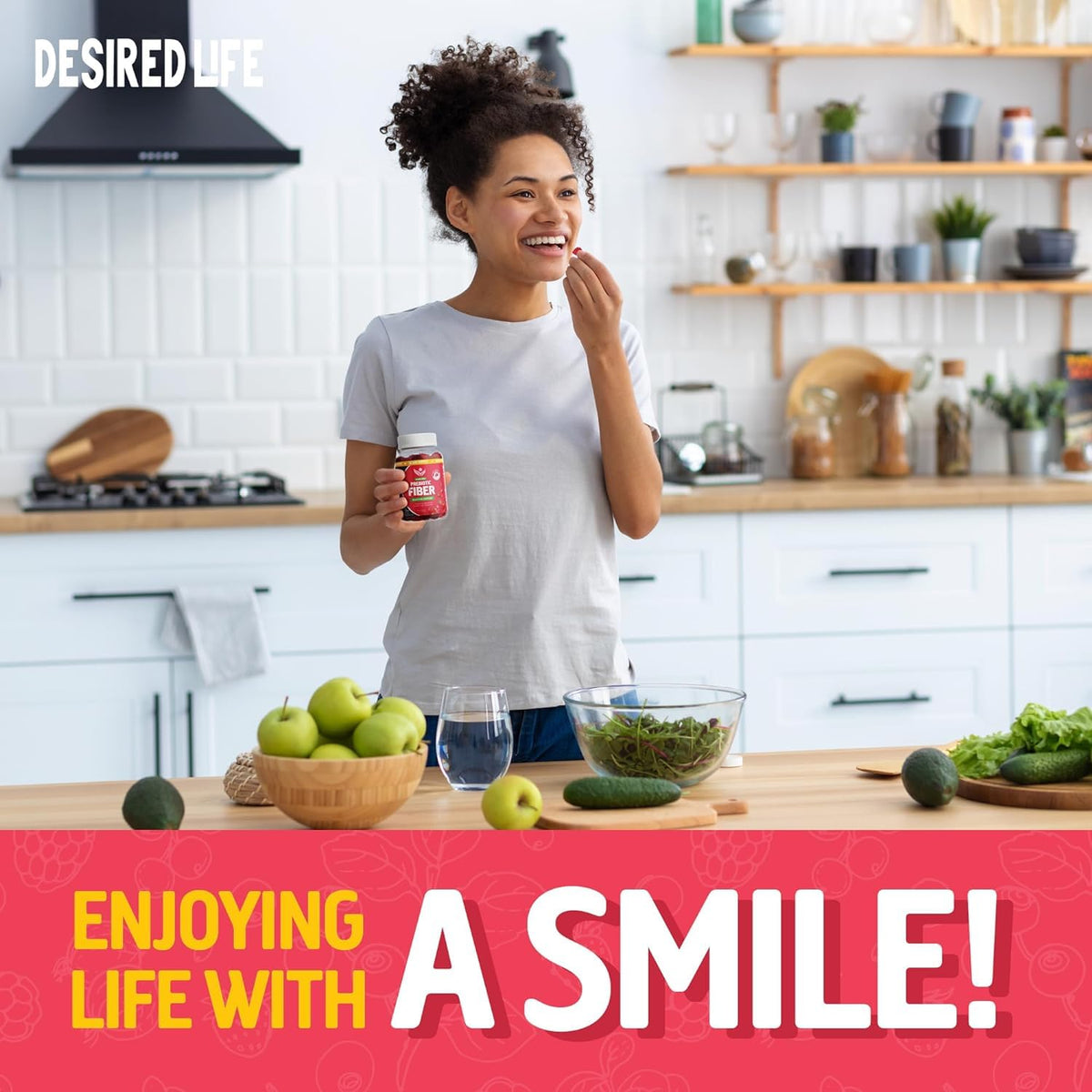 Desired Life Prebiotic Fiber Gummies for Adults and Kids – 4g Sugar Free Natural Berry Flavored Gummies - Supports Digestive Health - PrimeBioHealth - canada supplements