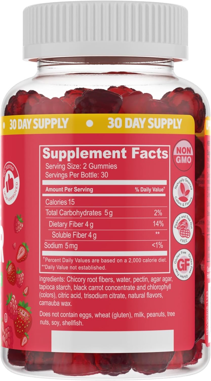 Desired Life Prebiotic Fiber Gummies for Adults and Kids – 4g Sugar Free Natural Berry Flavored Gummies - Supports Digestive Health - PrimeBioHealth - canada supplements